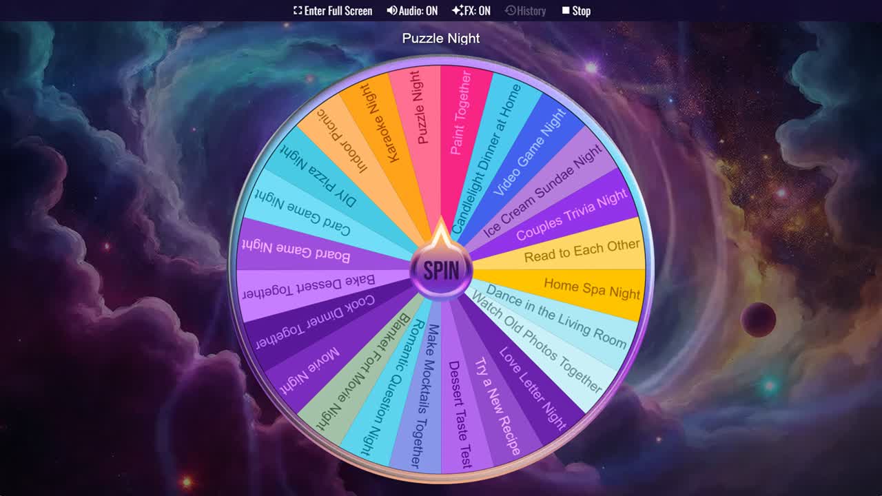 At-Home Date Night Wheel