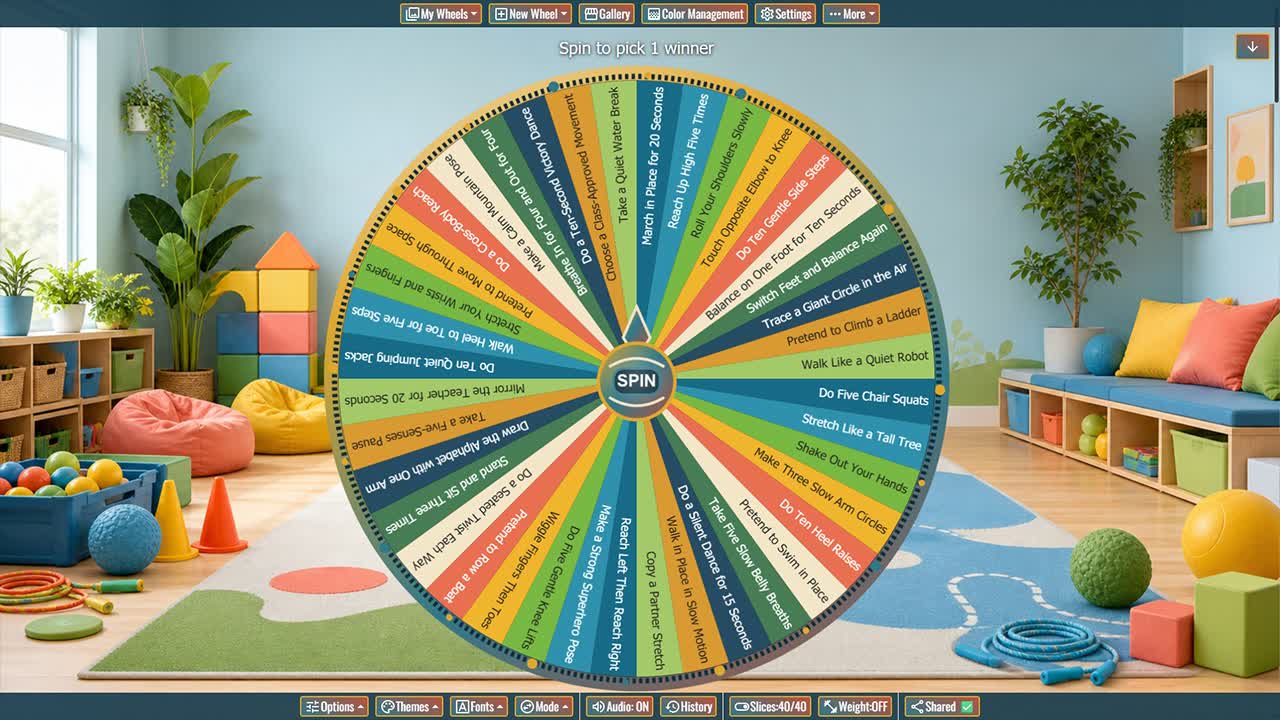 Brain Break Activity Wheel