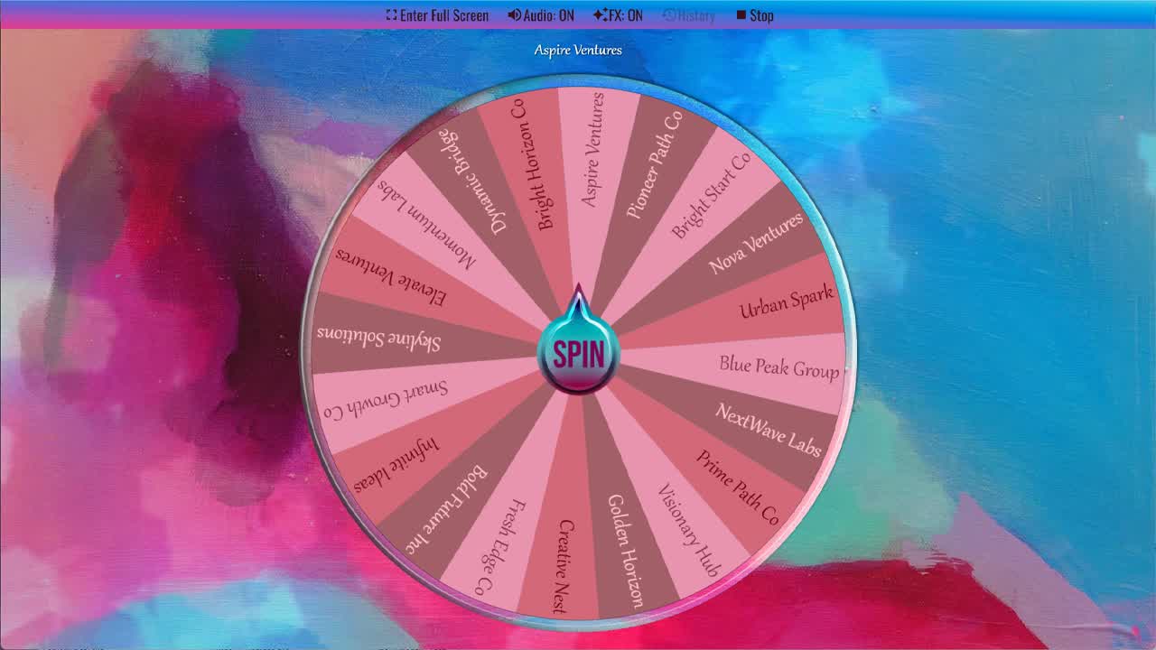 Business Name Generator Wheel