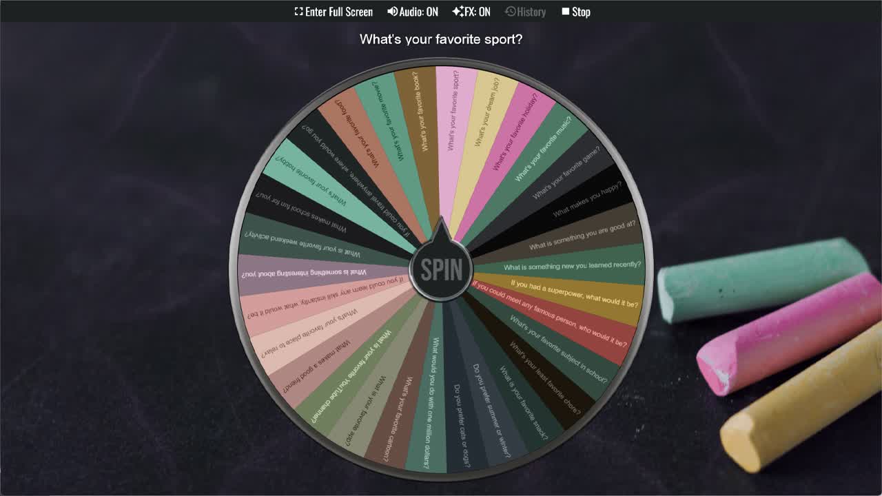 Classroom Icebreaker Wheel