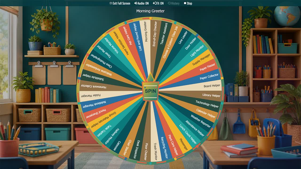 Classroom Jobs Wheel