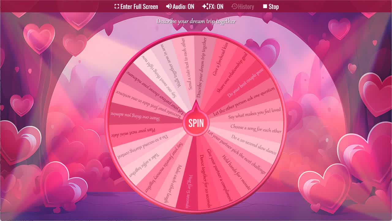 Couples Challenge Wheel