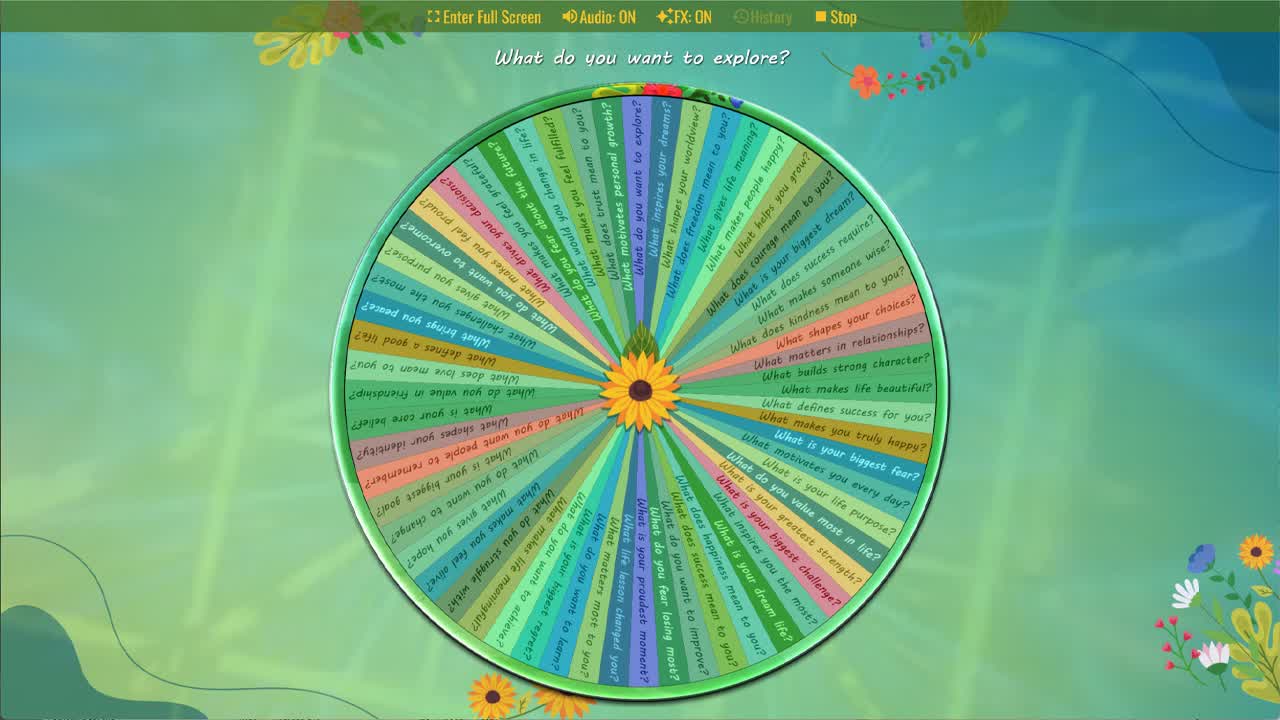 Deep Questions Wheel