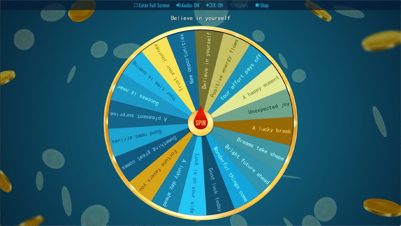 Good Luck Message Wheel