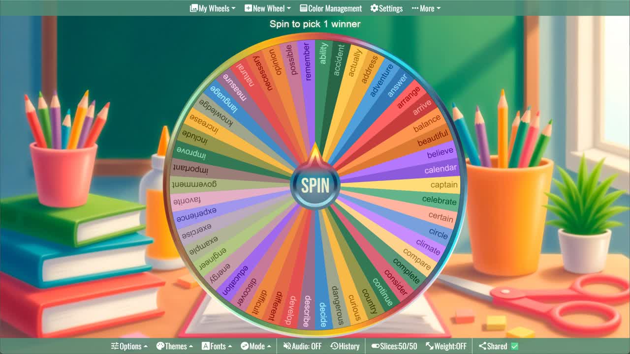 Grade 5 Spelling Bee Word Picker