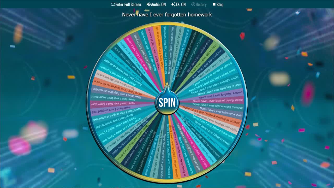 Never Have I Ever Wheel