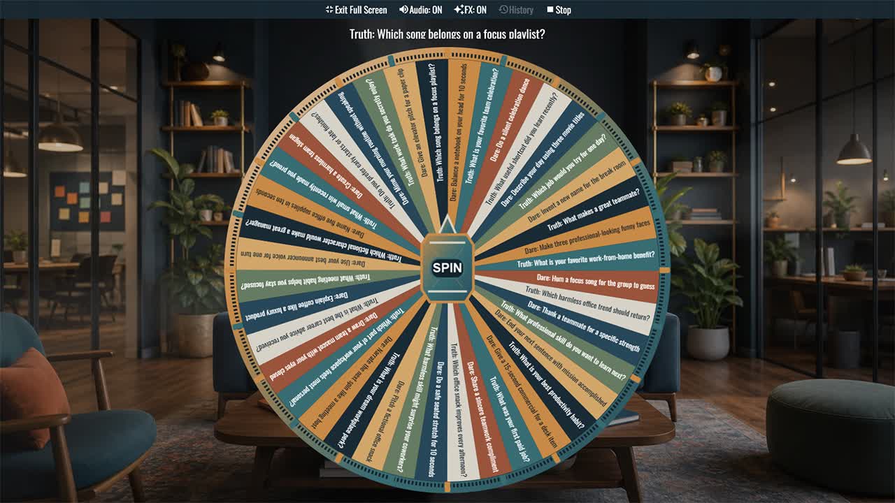 Office Truth or Dare Wheel