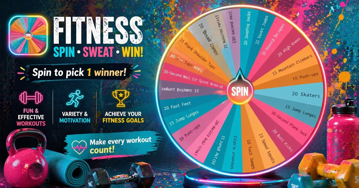 Fitness Spin Wheels – Random Workout, HIIT & Exercise Pickers