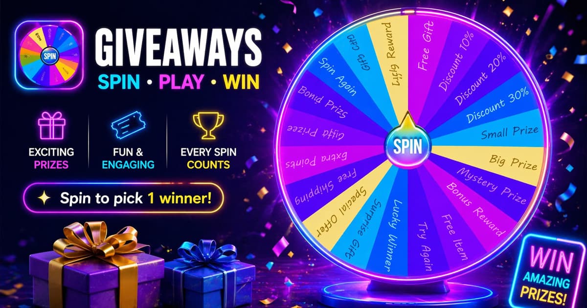 Random Raffle Wheel Giveaway Picker Wheels – Random Winner, Raffle & Prize Wheel Generator