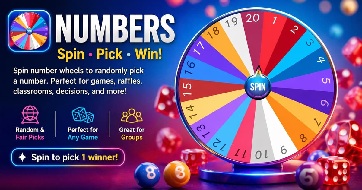 Number Wheels – Random Number Generator Wheel