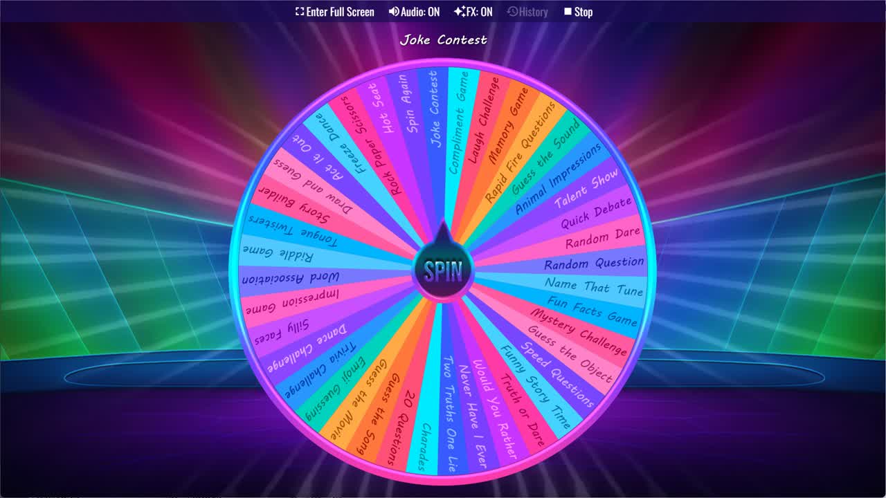 Party Game Wheel