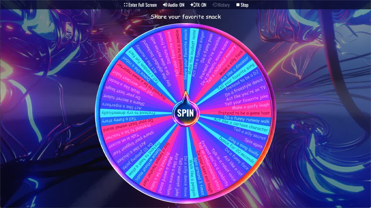 Party Truth or Dare Wheel
