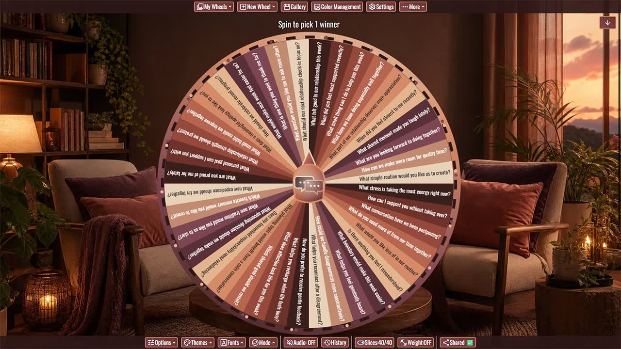 Relationship Check-In Wheel