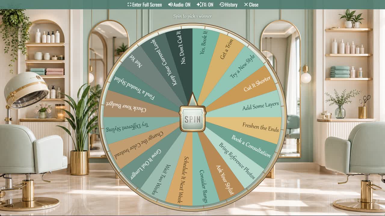 Should I Get a Haircut? Wheel