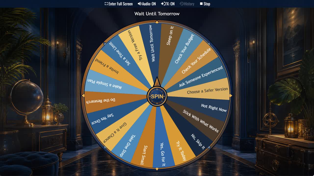 Should I Try Something New? Wheel