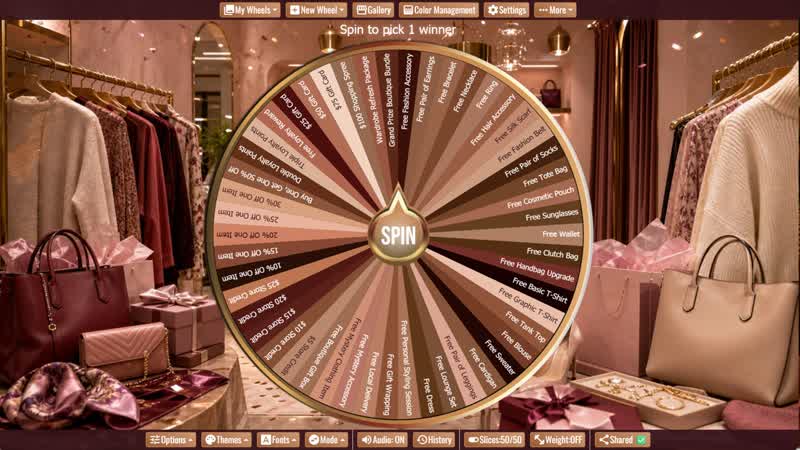 Boutique Giveaway Wheel