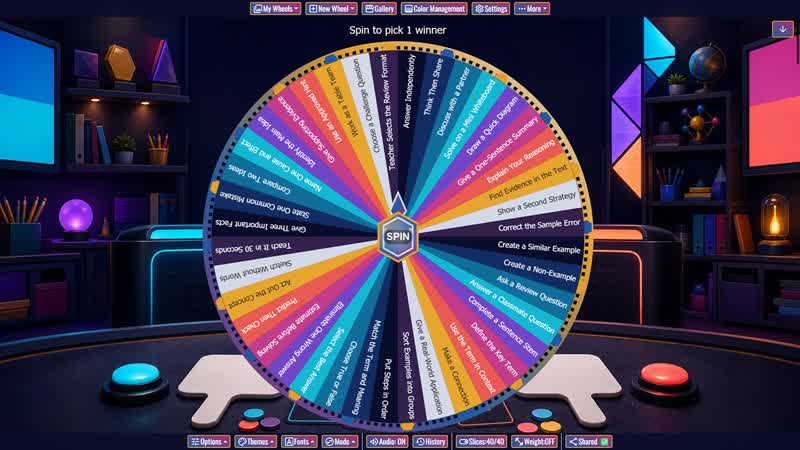 Classroom Review Game Wheel