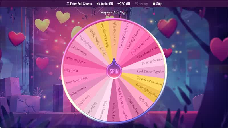 Date Night Ideas Wheel