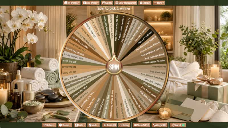 Day Spa Giveaway Wheel