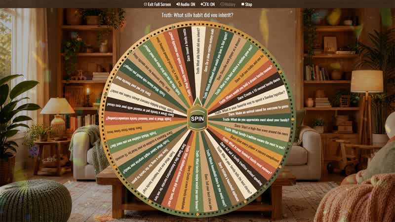 Family Truth or Dare Wheel