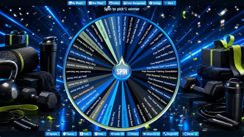Gym Giveaway Wheel