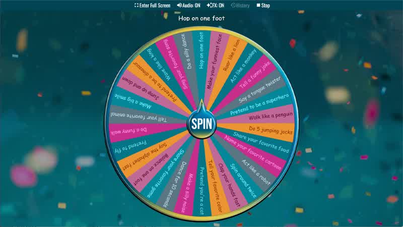 Kids Truth or Dare Wheel