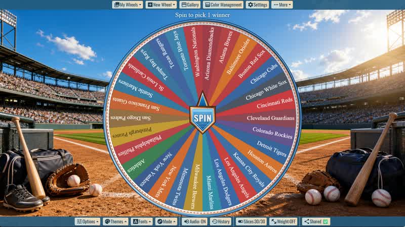 MLB Team Picker Wheel