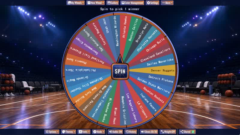 NBA Team Picker Wheel