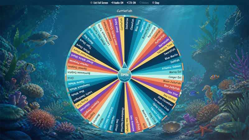 Ocean Animal Generator Wheel