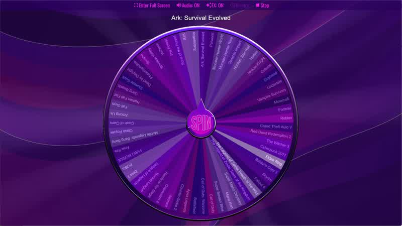 Random Game Generator Wheel