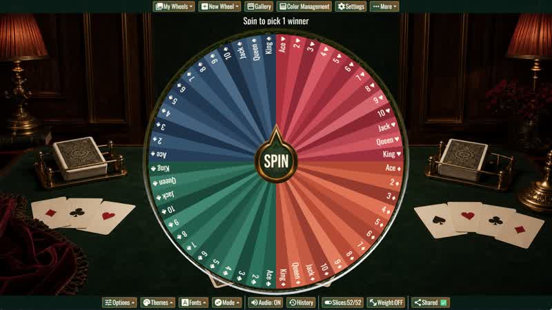 Random Playing Card Picker Wheel