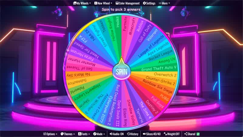 Random Video Game Wheel