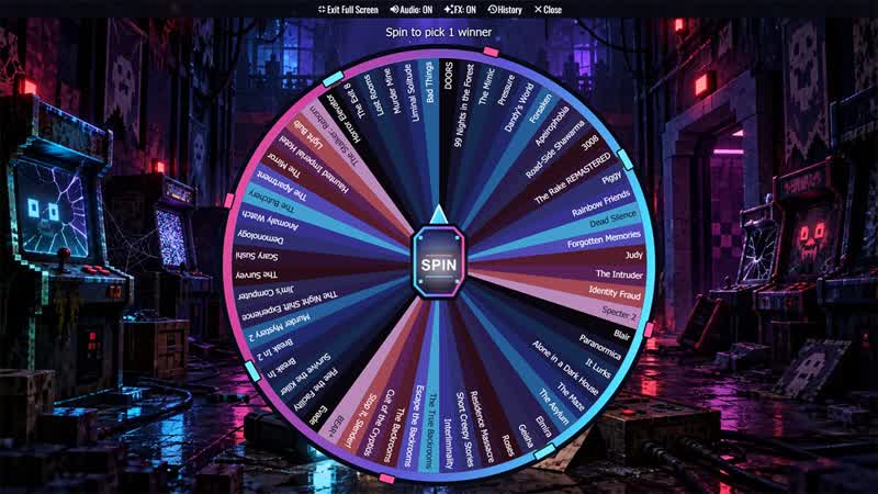 Roblox Horror Games Wheel