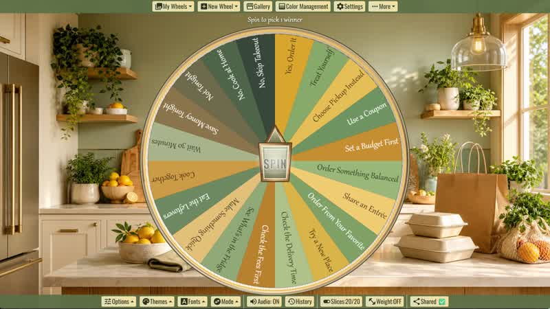 Should I Order Takeout? Wheel