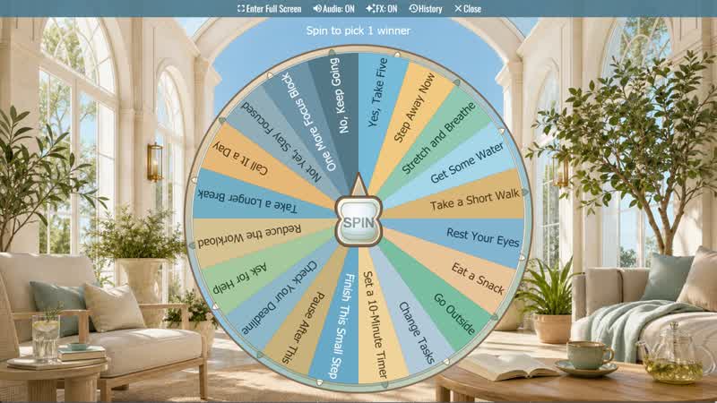 Should I Take a Break? Wheel