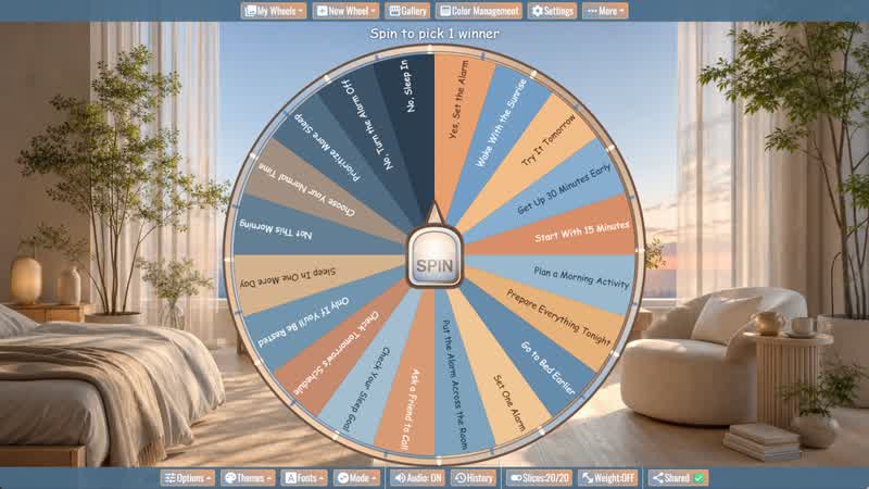 Should I Wake Up Early? Wheel