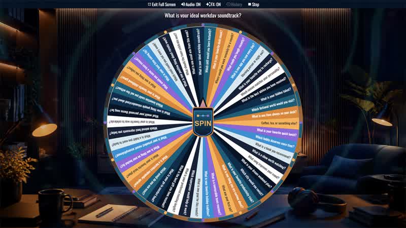 Virtual Meeting Icebreaker Wheel