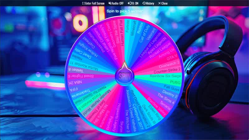 What Game Should I Play Wheel