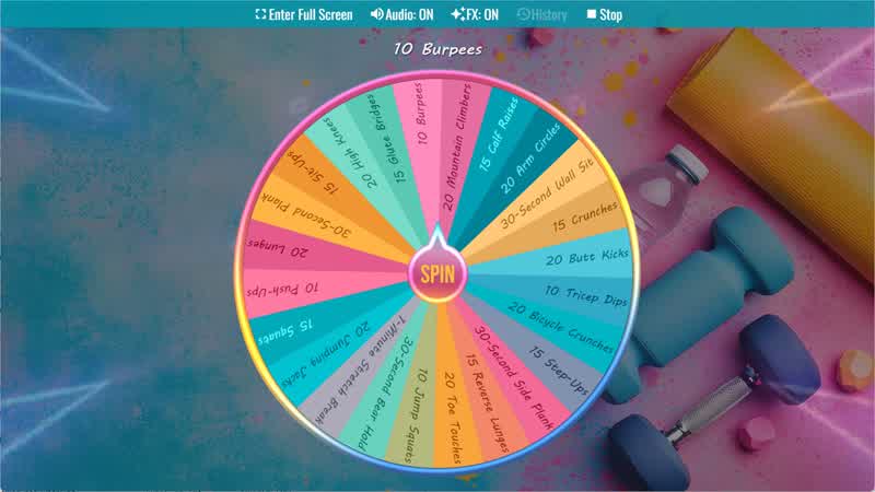 Workout of the Day Wheel