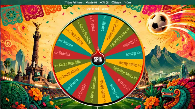 World Cup 2026 Group A Wheel