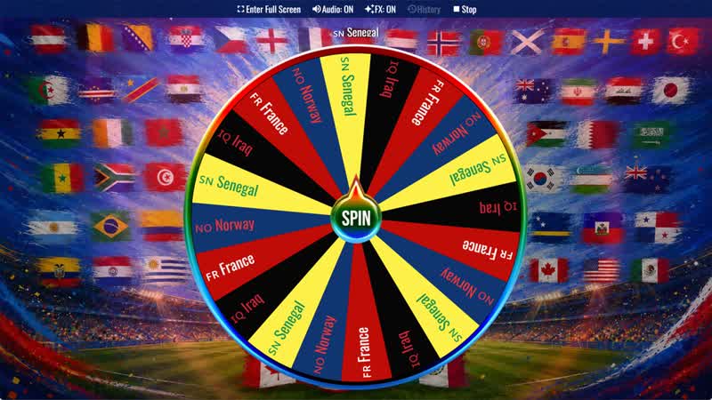 World Cup 2026 Group I Wheel