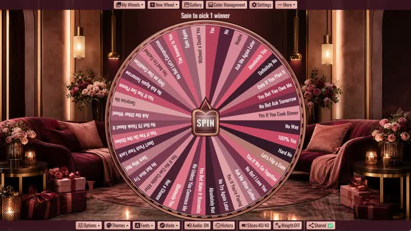 Yes or No Wheel for Couples