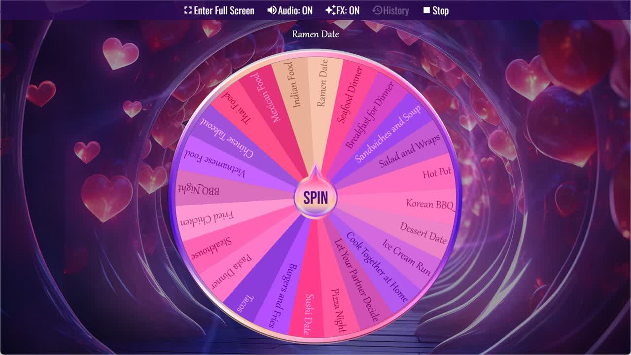 What Should We Eat Wheel for Couples