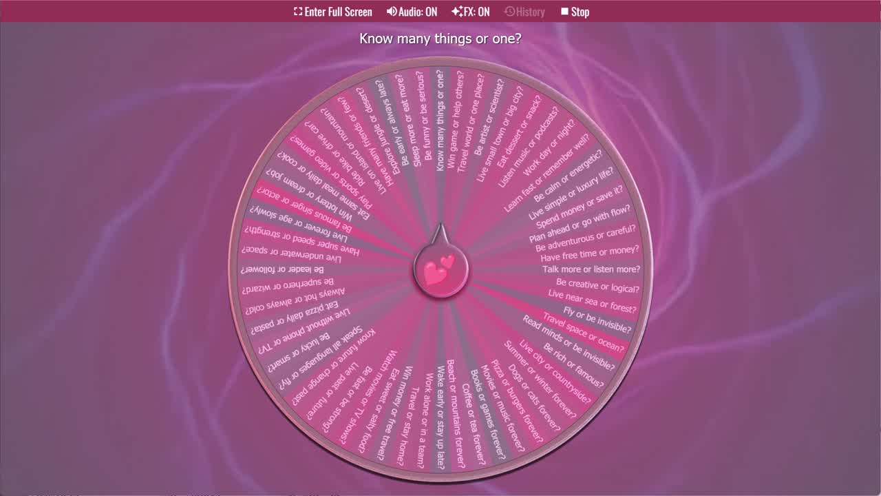 Would You Rather Wheel