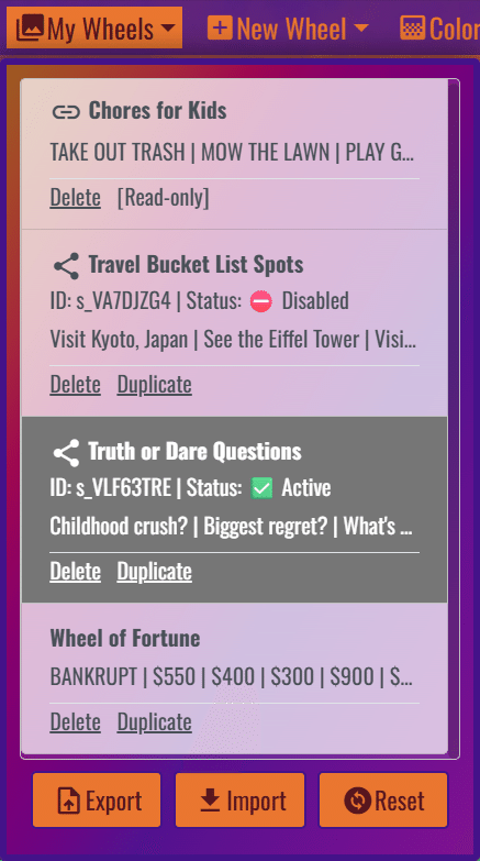 Help & User Guide | Spin The Wheel Random Picker